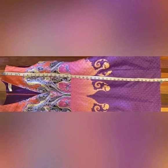 Etro Multicolor V-Neck Sleeveless A-Line Dress, size 46 - Picture 6 of 7